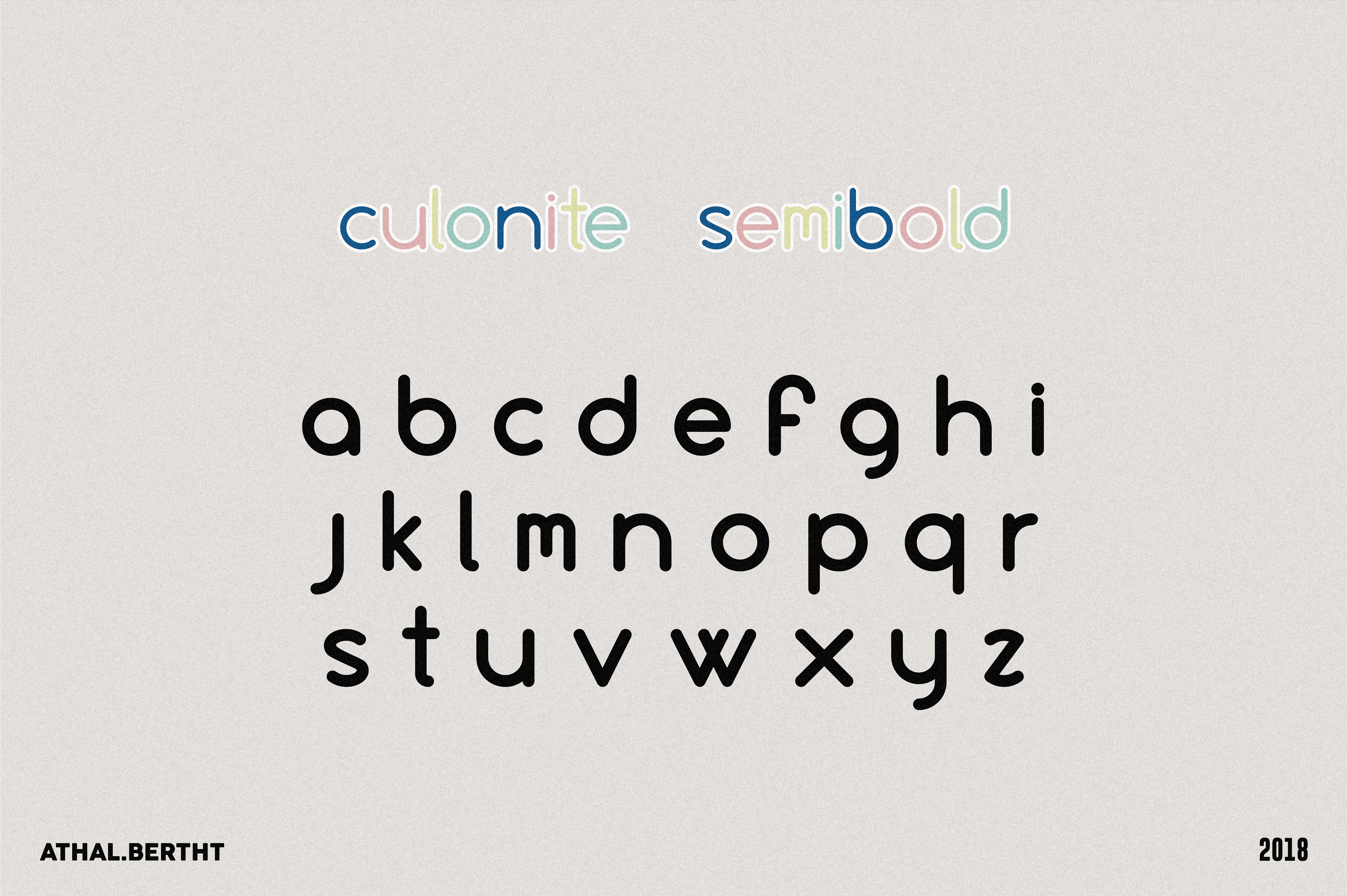 俏皮的无衬线圆形英文字体系列 Culonite - Lowe