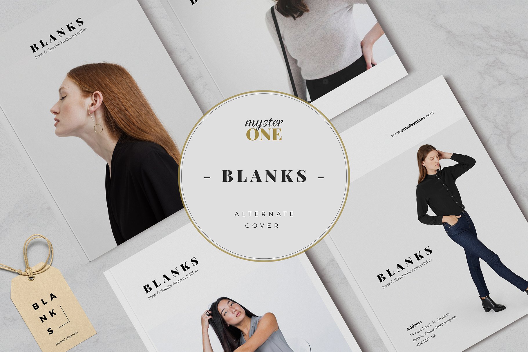 欧美现代大气的服装杂志模版素材 BLANKS | Minim