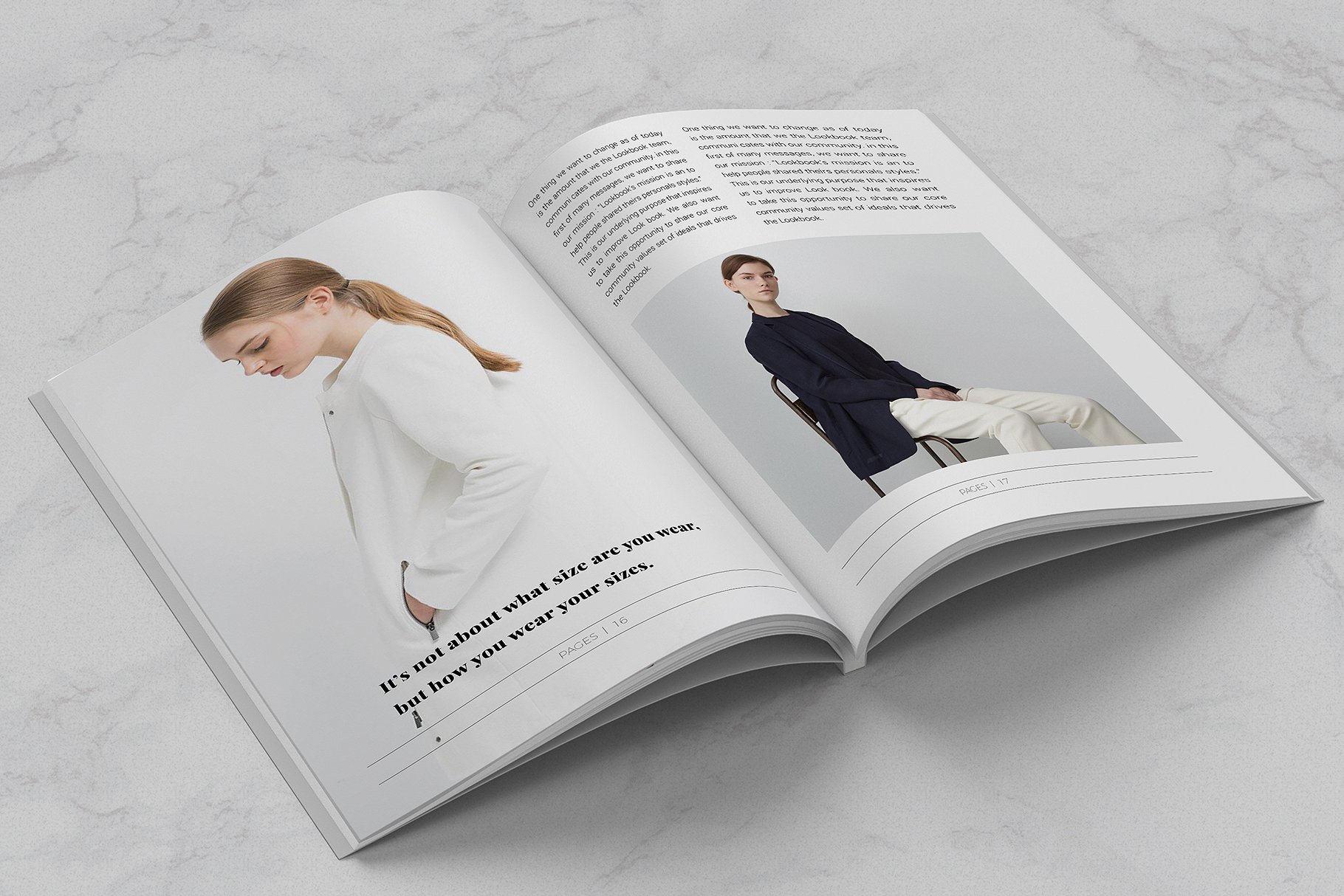欧美现代大气的服装杂志模版素材 BLANKS | Minim