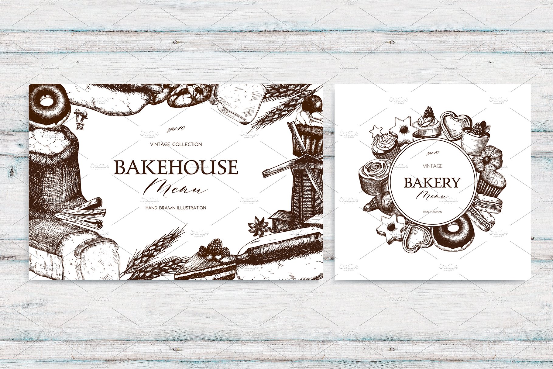 Vintage Bakery Menu Designs -a