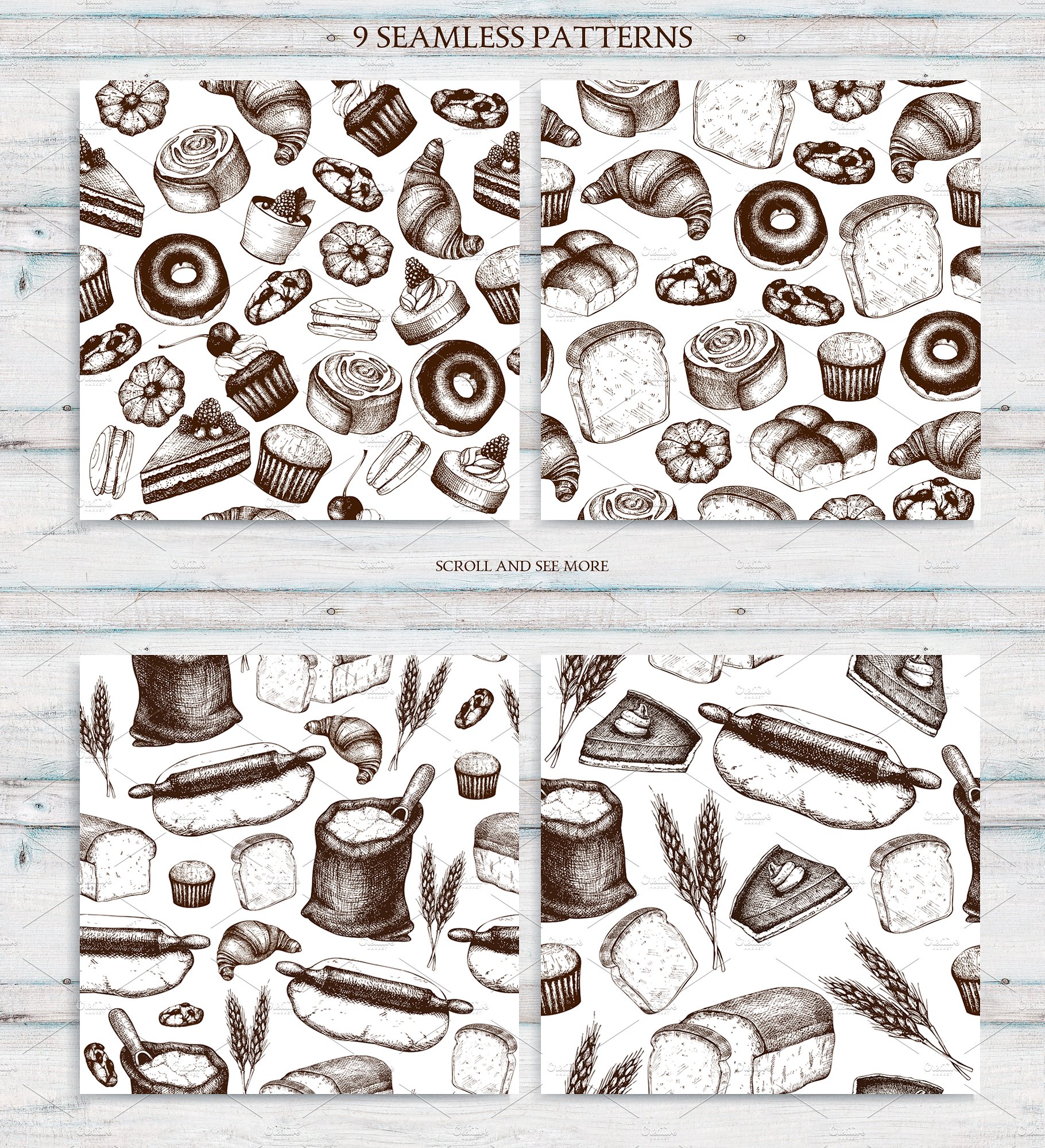 Vintage Bakery Menu Designs -a