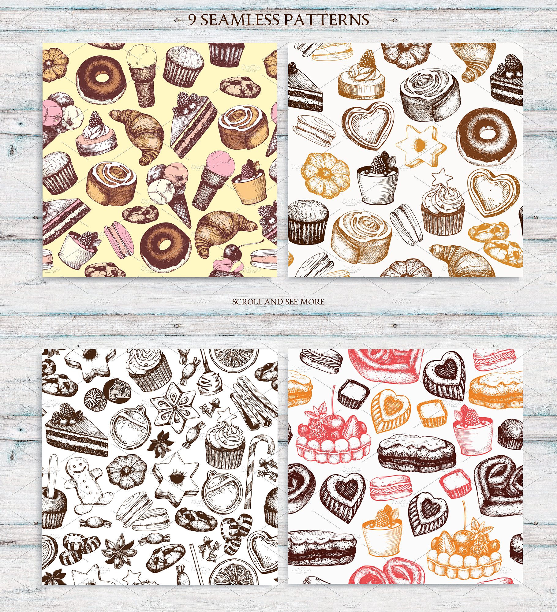 Vintage Bakery Menu Designs -a