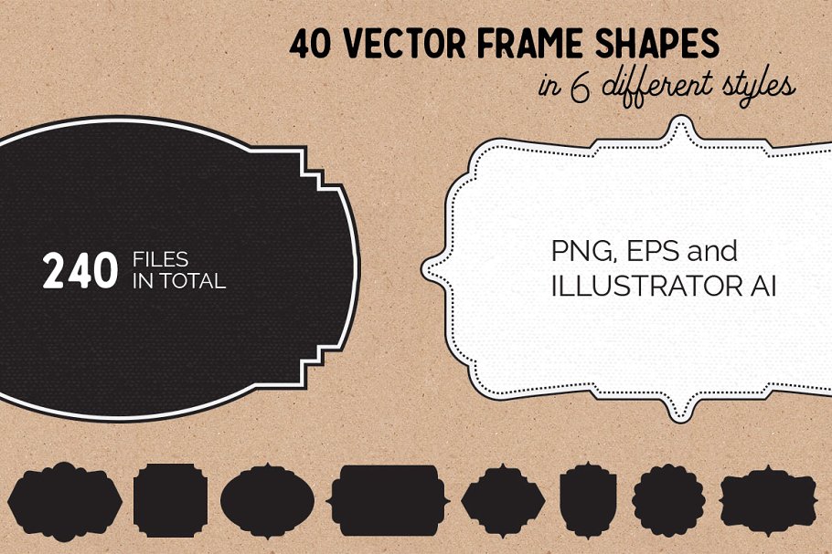 40款矢量边框图形素材 40-Frame-Shapes-(V