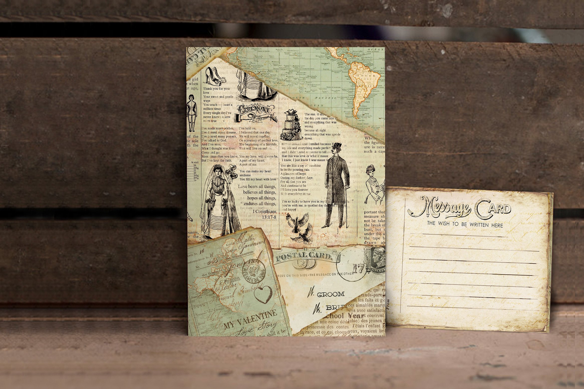 复古旅行纸张卡片模板设计素材 Vintage-Journey