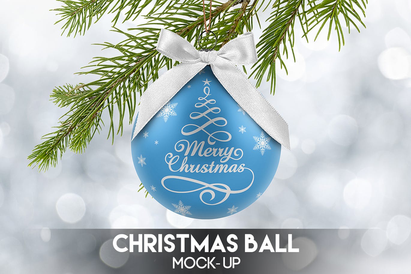 圣诞主题圣诞球包装样机贴图模板 Christmas Ball