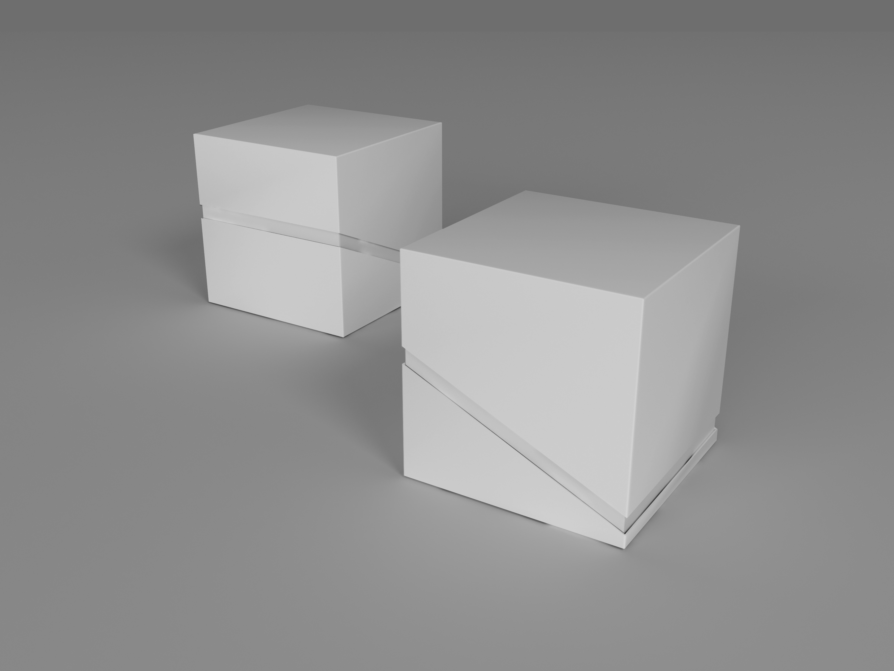 高品质高端的礼品盒纸盒PSD样机模板 Package Box