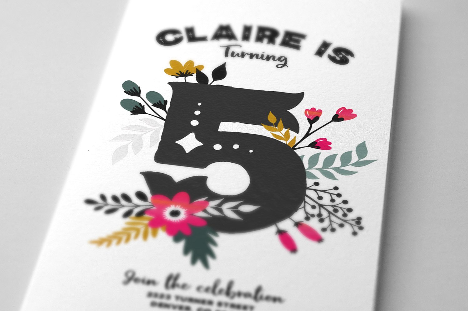 矢量手绘花卉植物装饰字体设计素材 Ciao-Amore-De