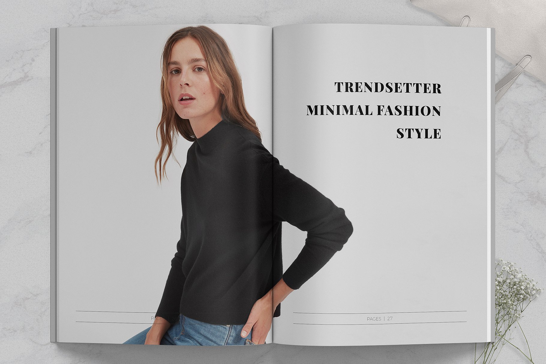 现代极简风格服装杂志画册设计模板 BLANKS Minima