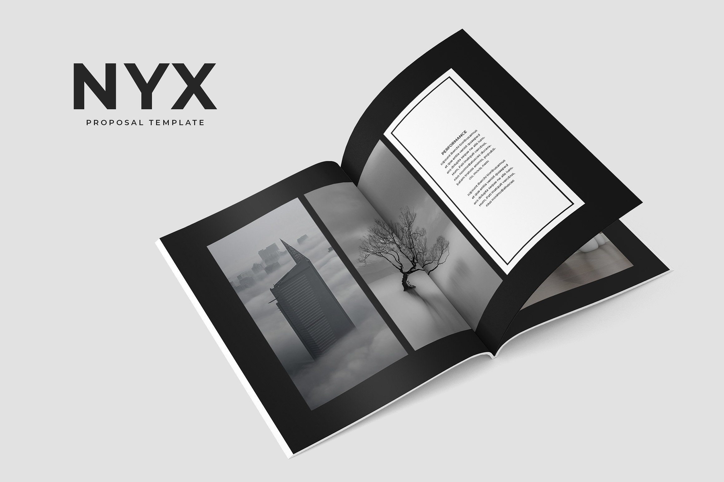 74页优雅极简的提案宣传册杂志模板 Nyx_Proposal