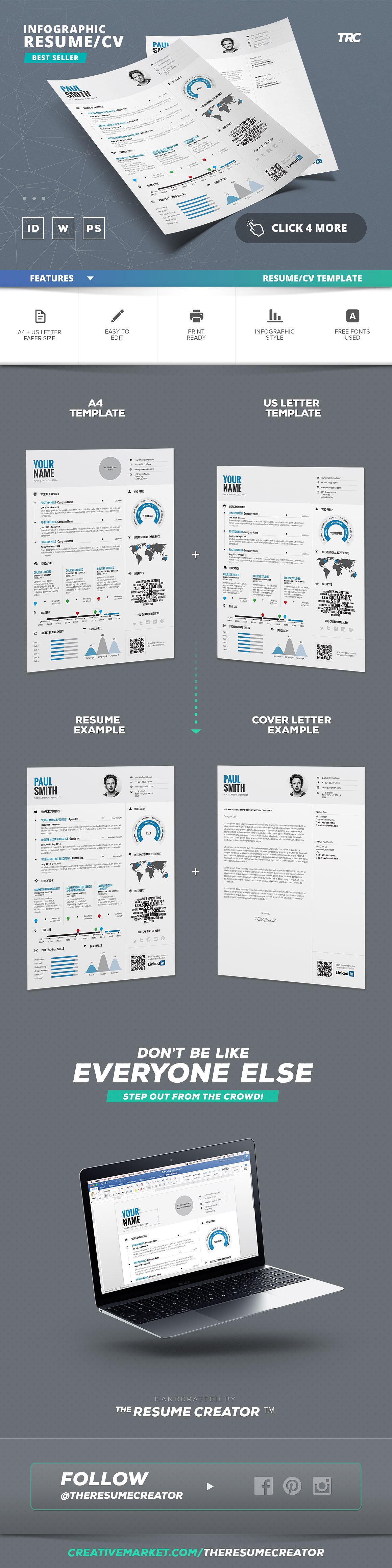 信息图表简历模板 Infographic-ResumeCv-