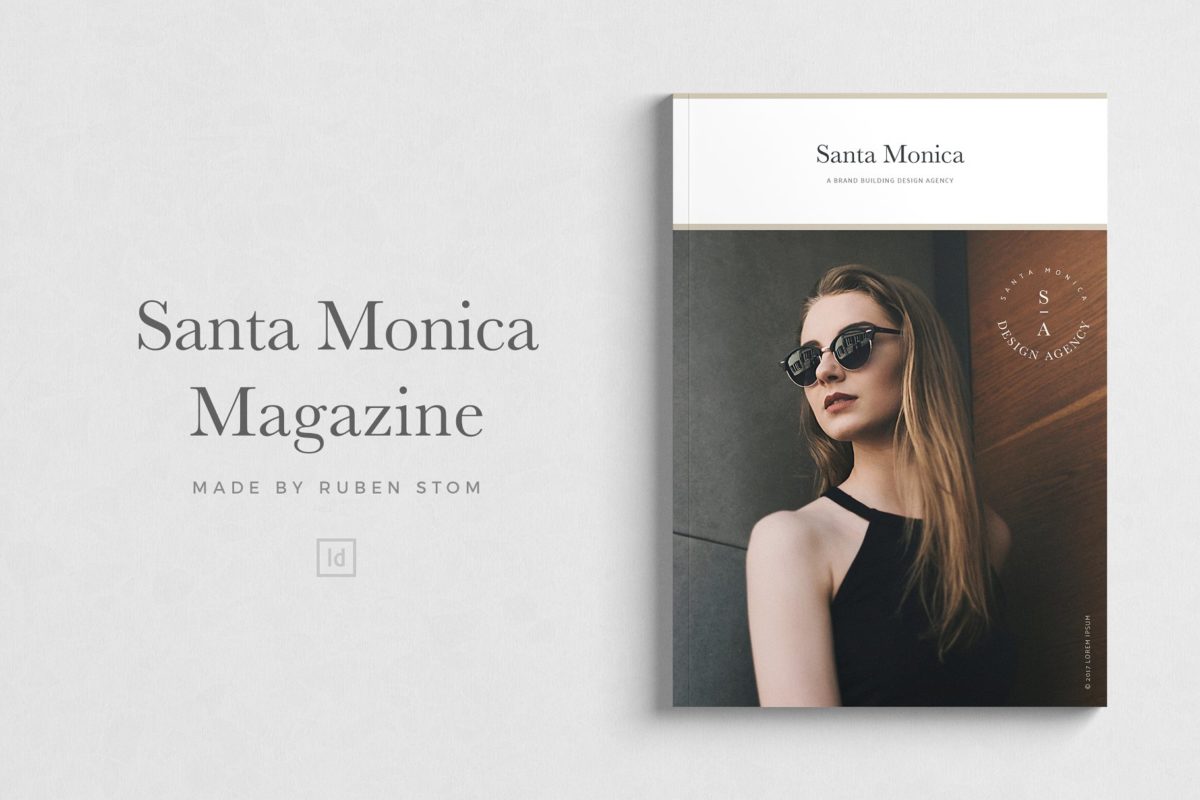 精美时尚品牌杂志书籍模板 Santa-Monica-Maga
