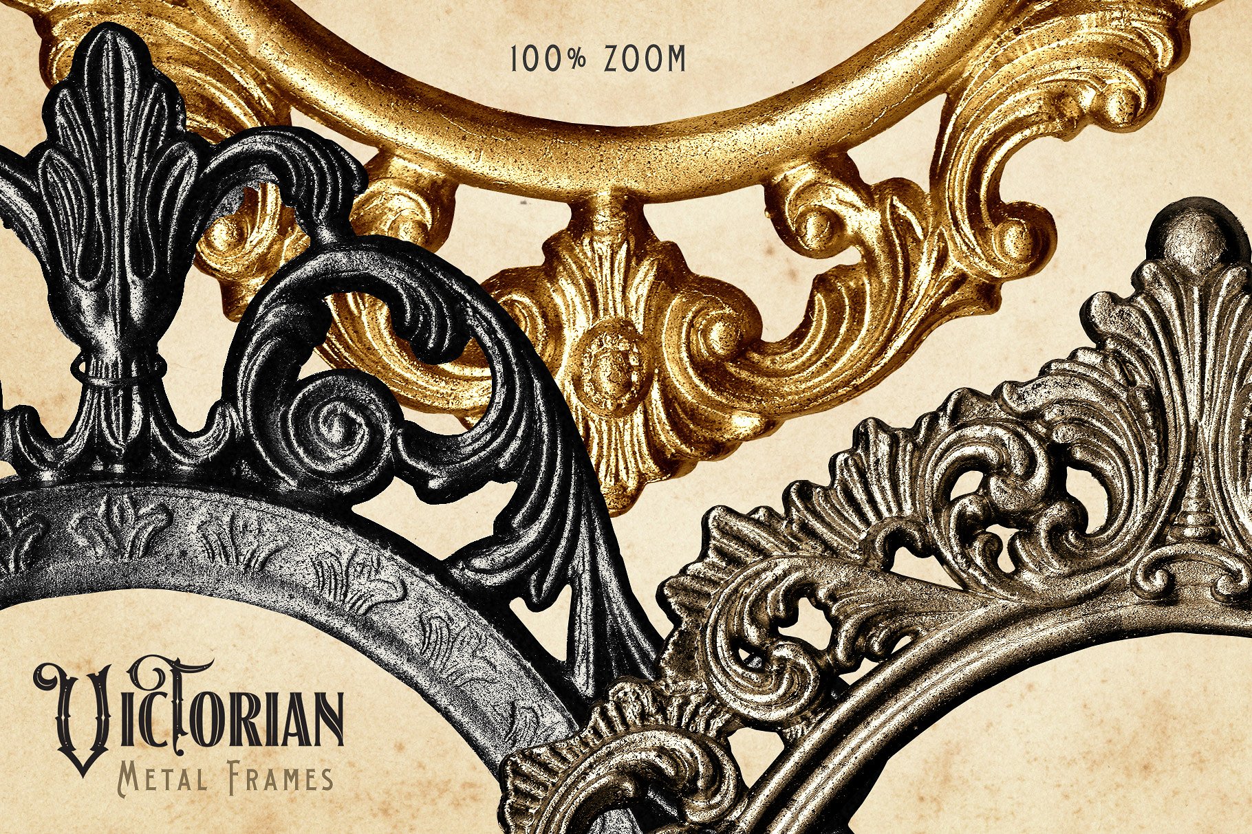 复古金属框架设计素材Victorian Metal Fram
