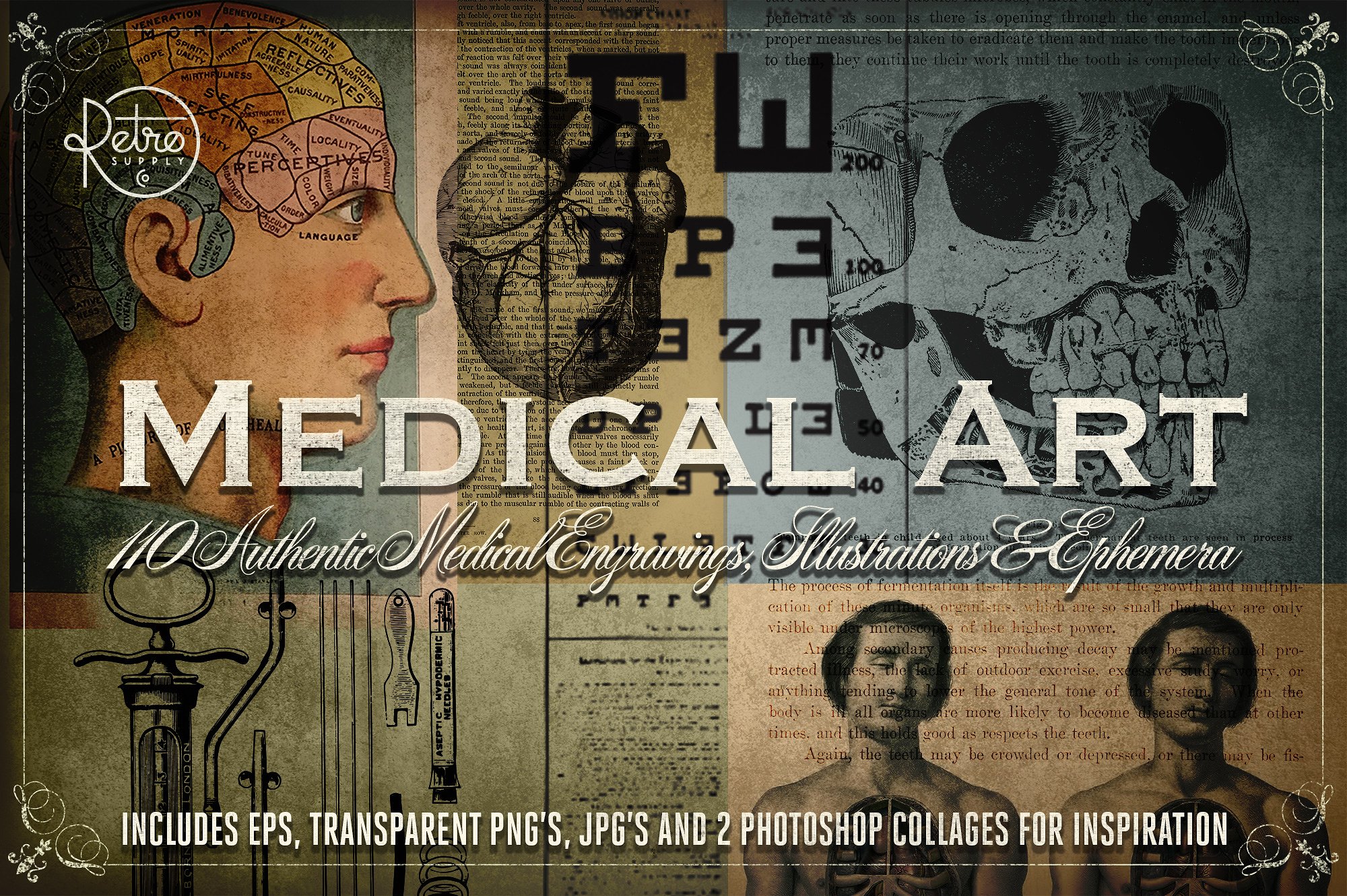 复古医疗医学插图素材 Medical-Art-110-EPS