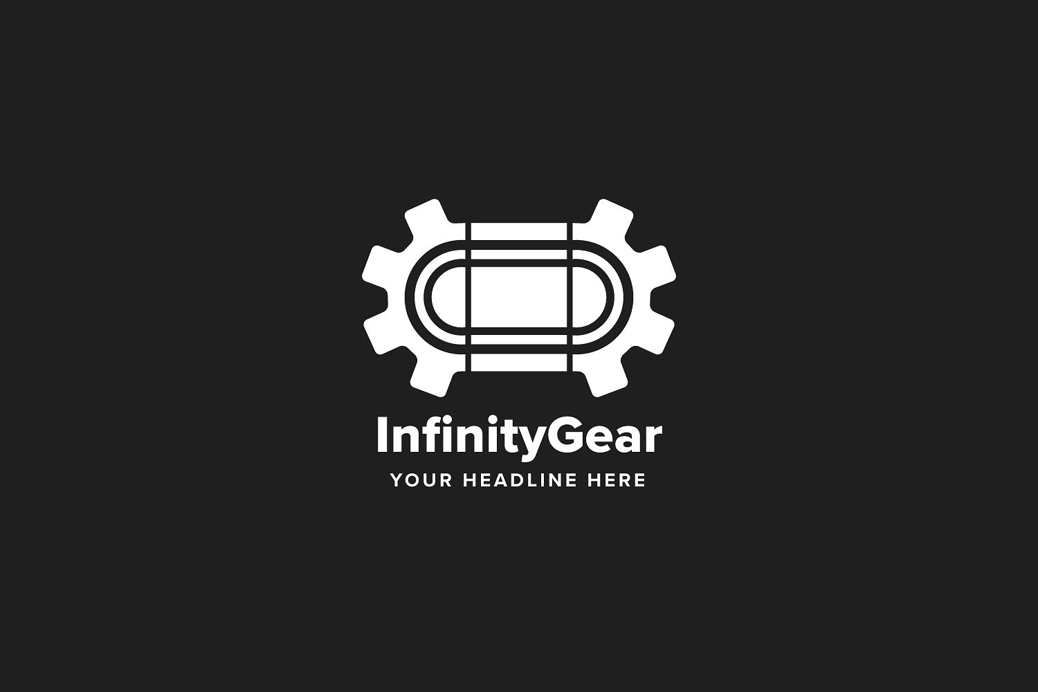 无限齿轮Logo标志模板 Infinity-Gear-Log