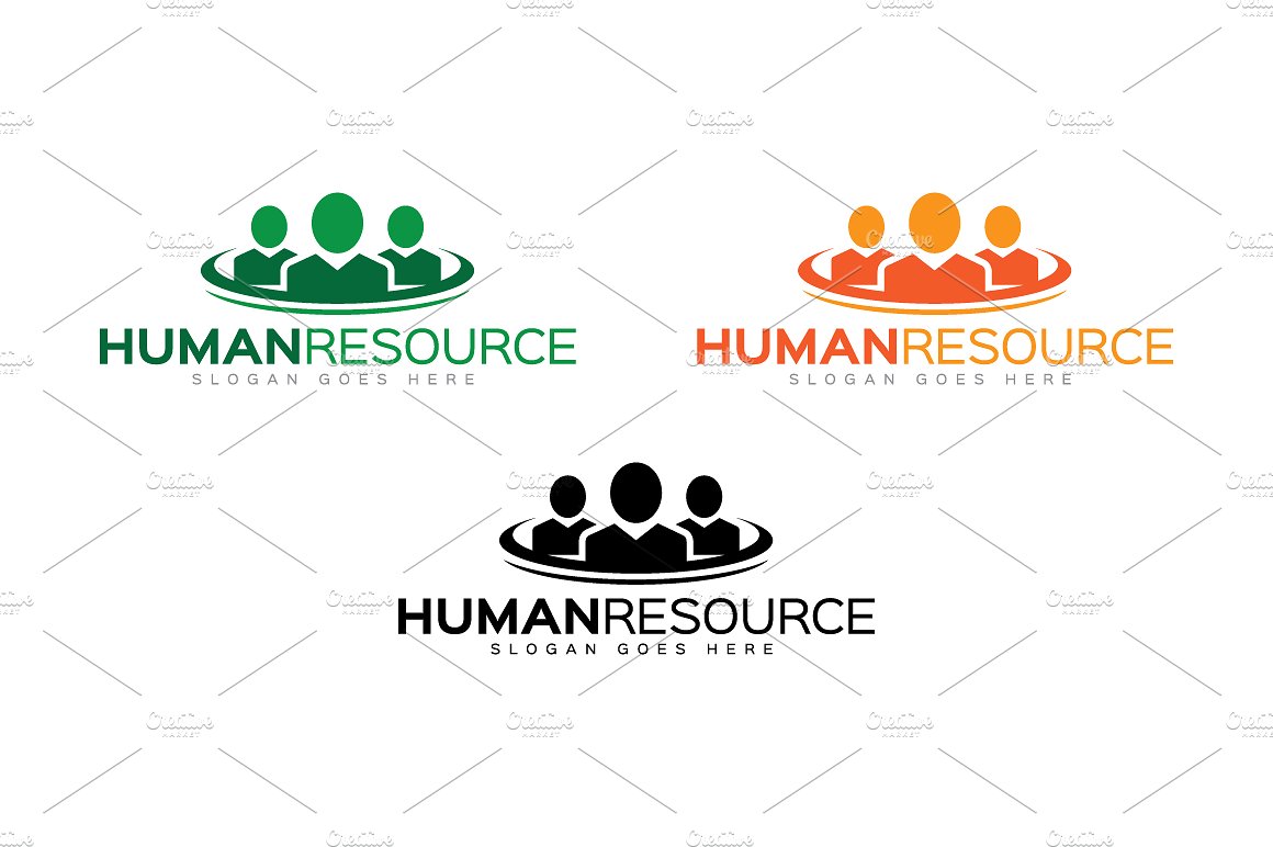 人力资源主题Logo模板 Human-Resource-Lo