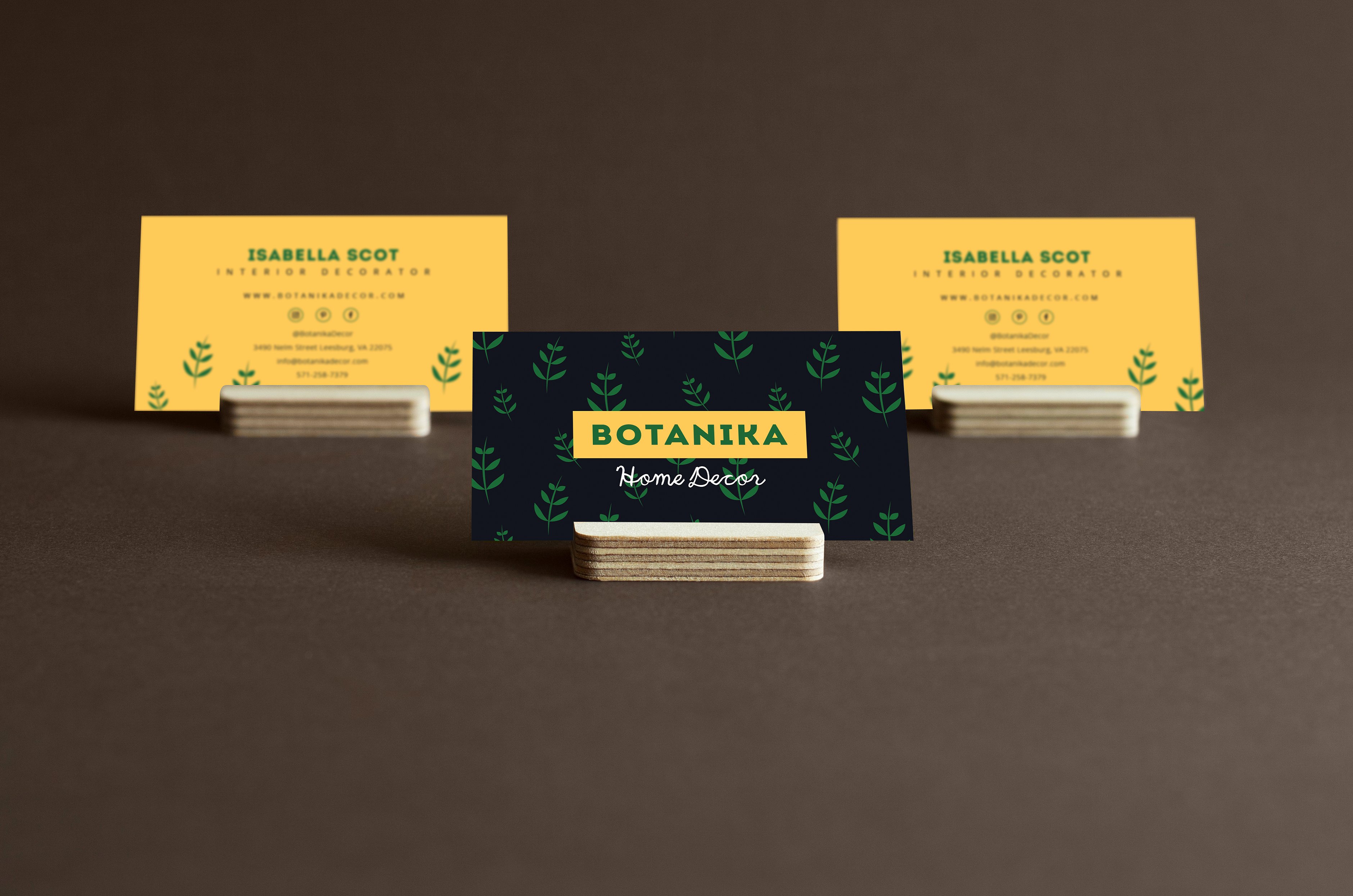 电子商务企业名片模板Botanika - Business
