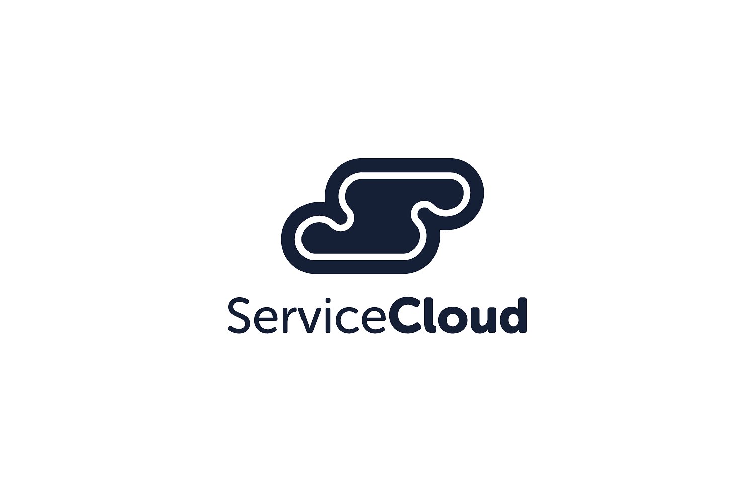 创意现代服务云logo标志设计模板 Service-Clou