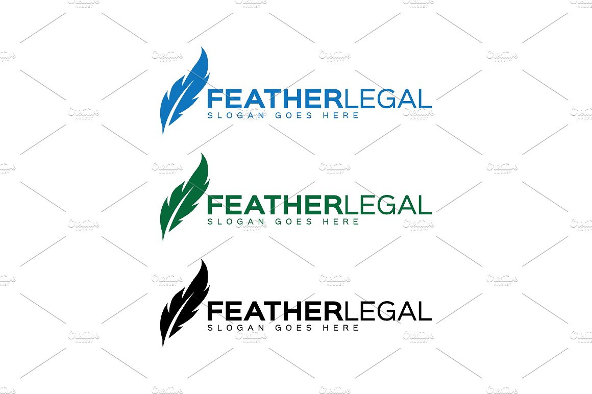 羽毛标志Logo模板 Feather-Logo #10785