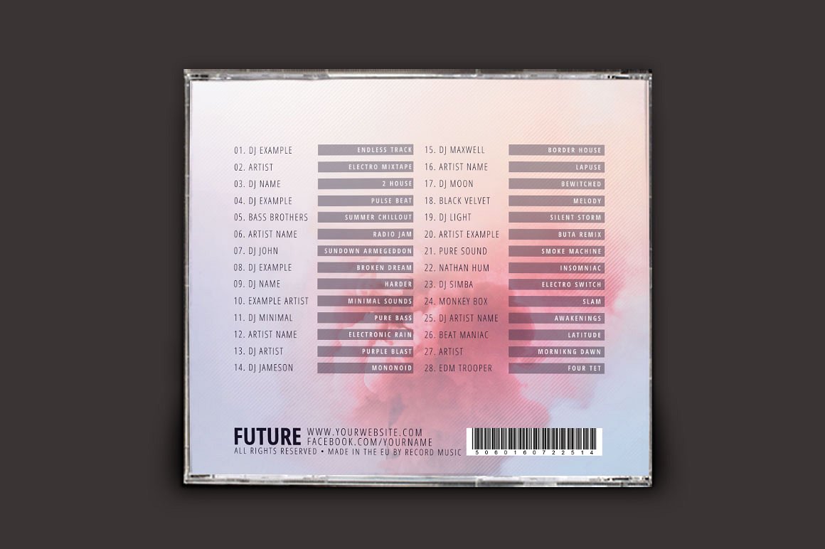 抽象未来科技风格音乐CD封面模板 Future-CD-Cov