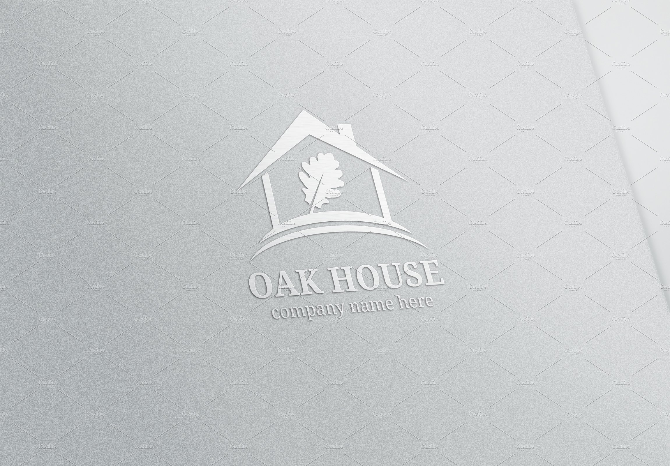 橡树房屋房地产行业标志logo模板Oak-House-Log
