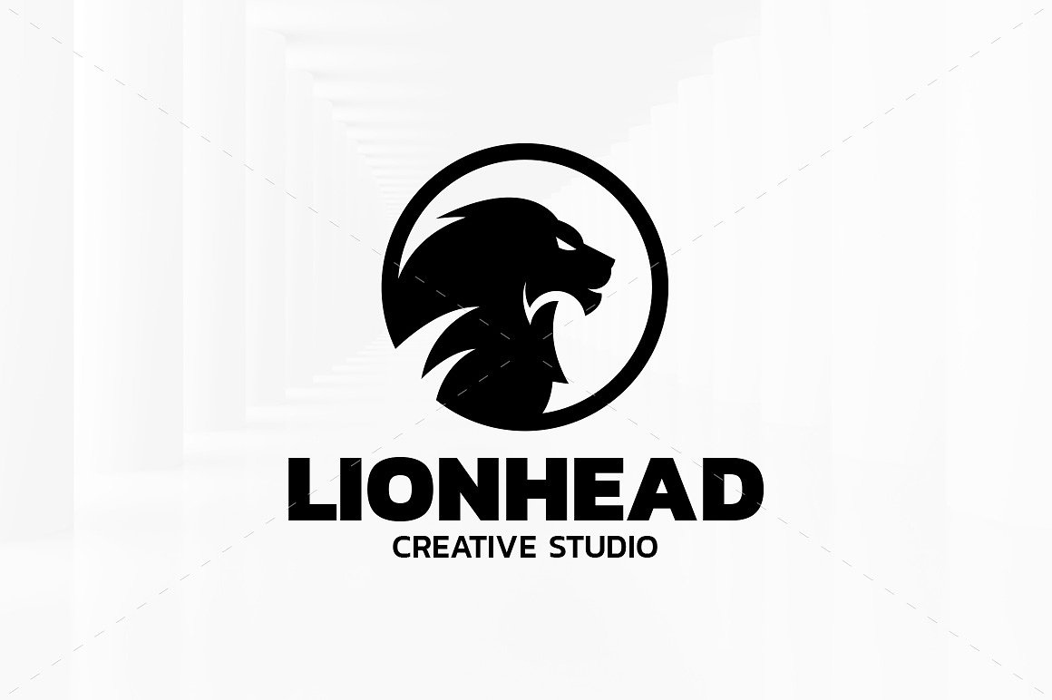 狮子形状标志logo模板Lion-Logo