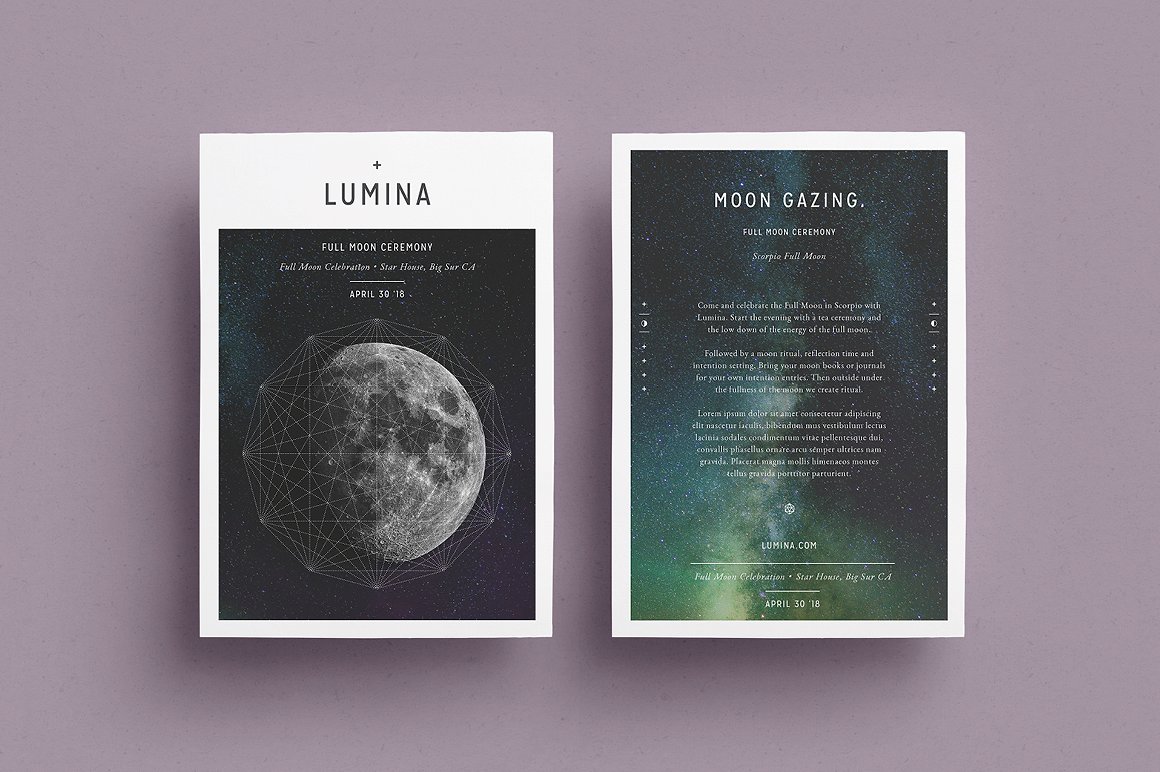 现代简约风格促销传单海报设计模板 LUMINA-Flyer-