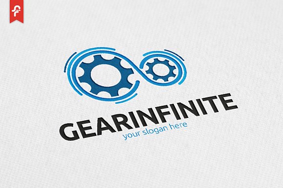 齿轮图形标志Logo模板 Gear-Infinite-Log