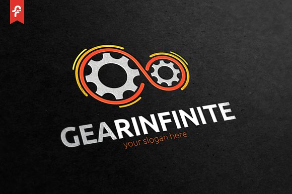 齿轮图形标志Logo模板 Gear-Infinite-Log