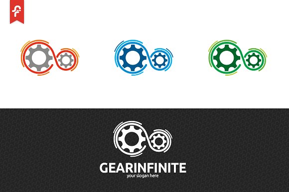 齿轮图形标志Logo模板 Gear-Infinite-Log