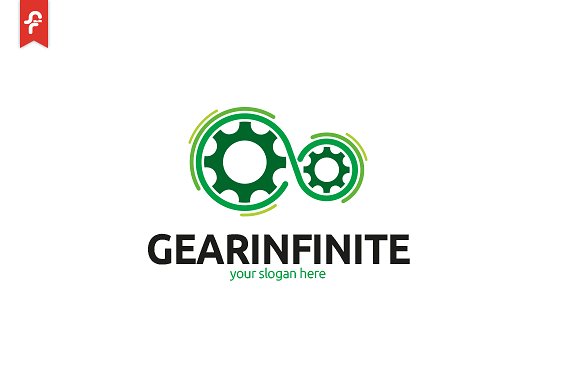 齿轮图形标志Logo模板 Gear-Infinite-Log