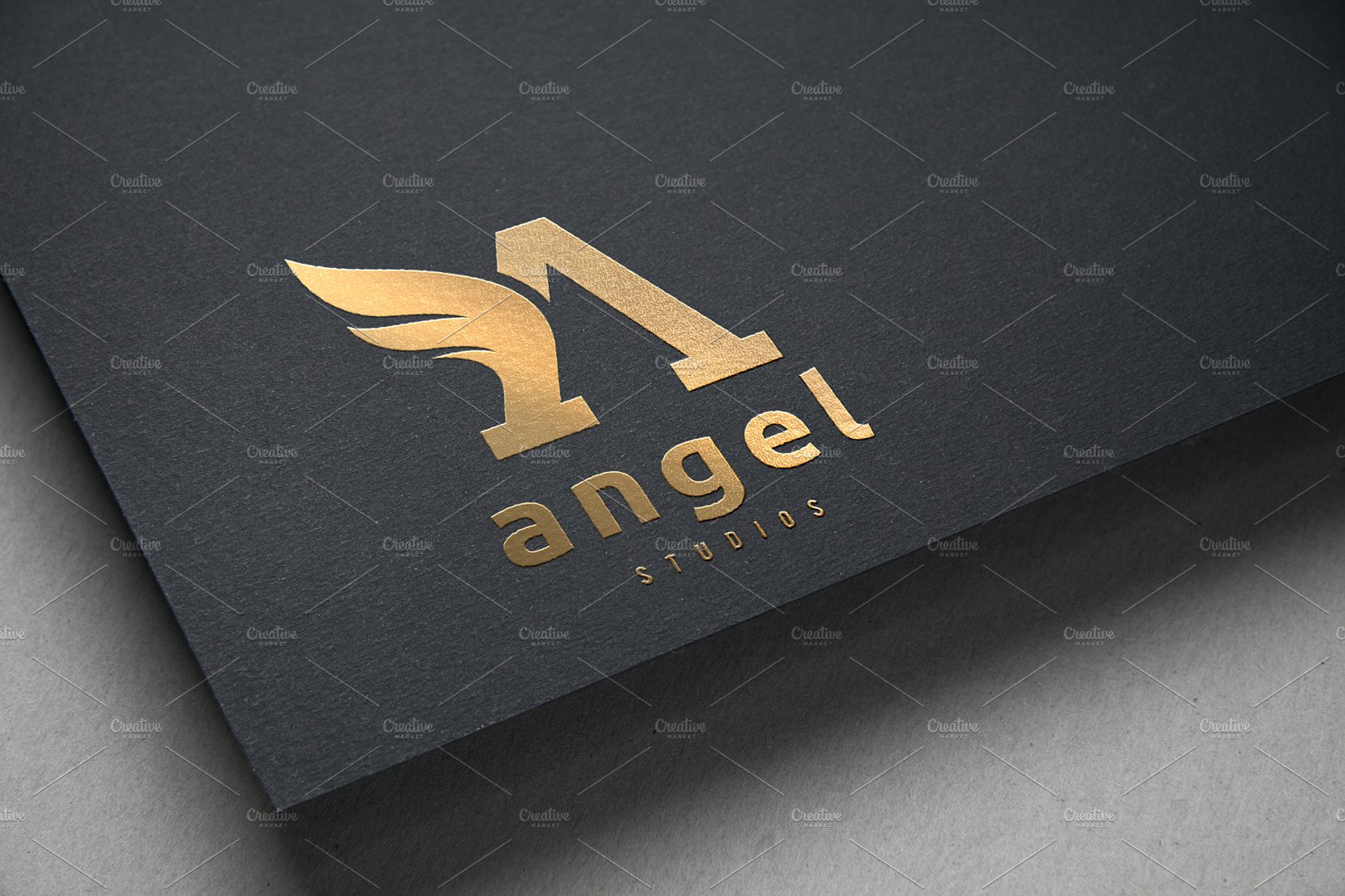 创意字母A标志Logo设计模板 Angel-Logo-Let
