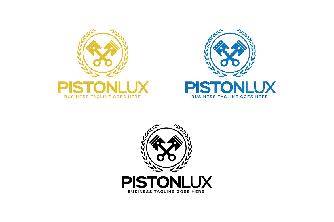 活塞图形标志Logo模板Piston-Logo #10778