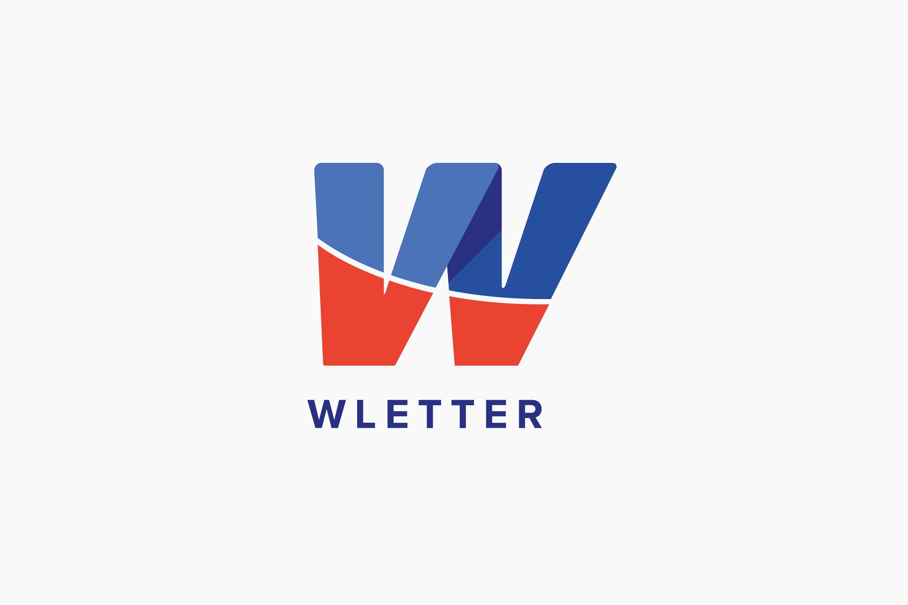 创意字母W标志Logo设计模板 W-Letter-Logo-