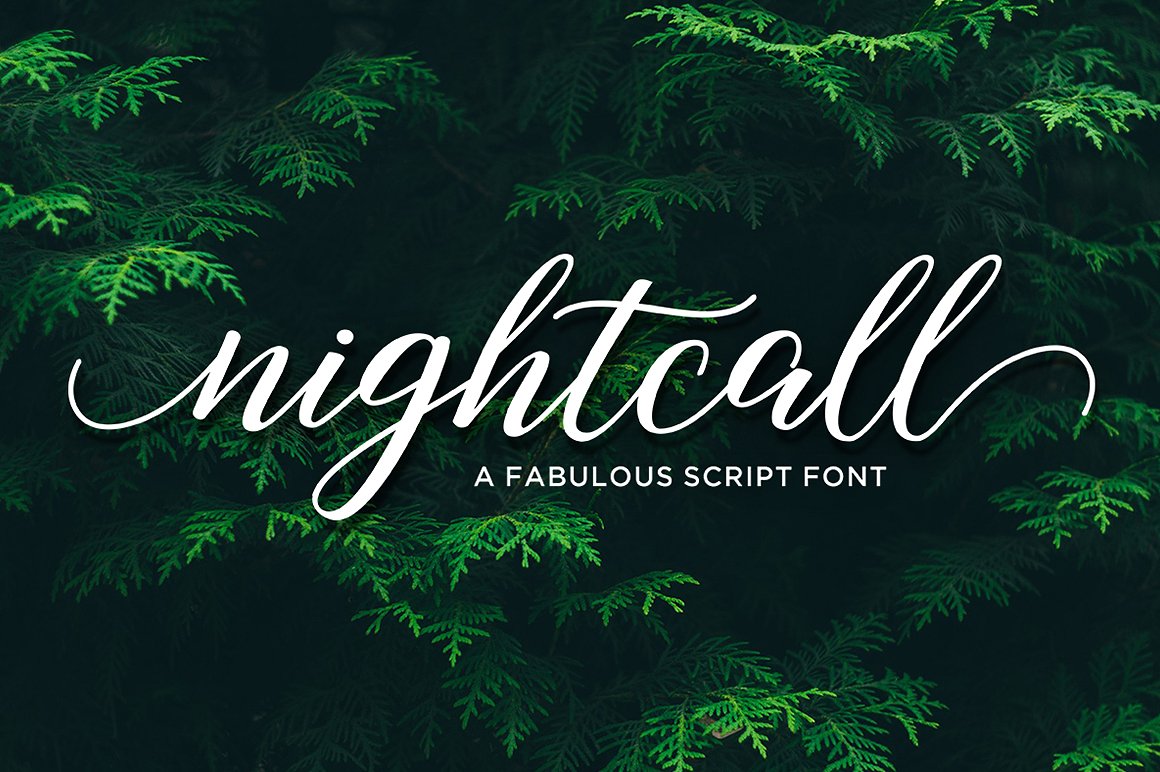 漂亮的现代书法英文字体 Nightcall Script #