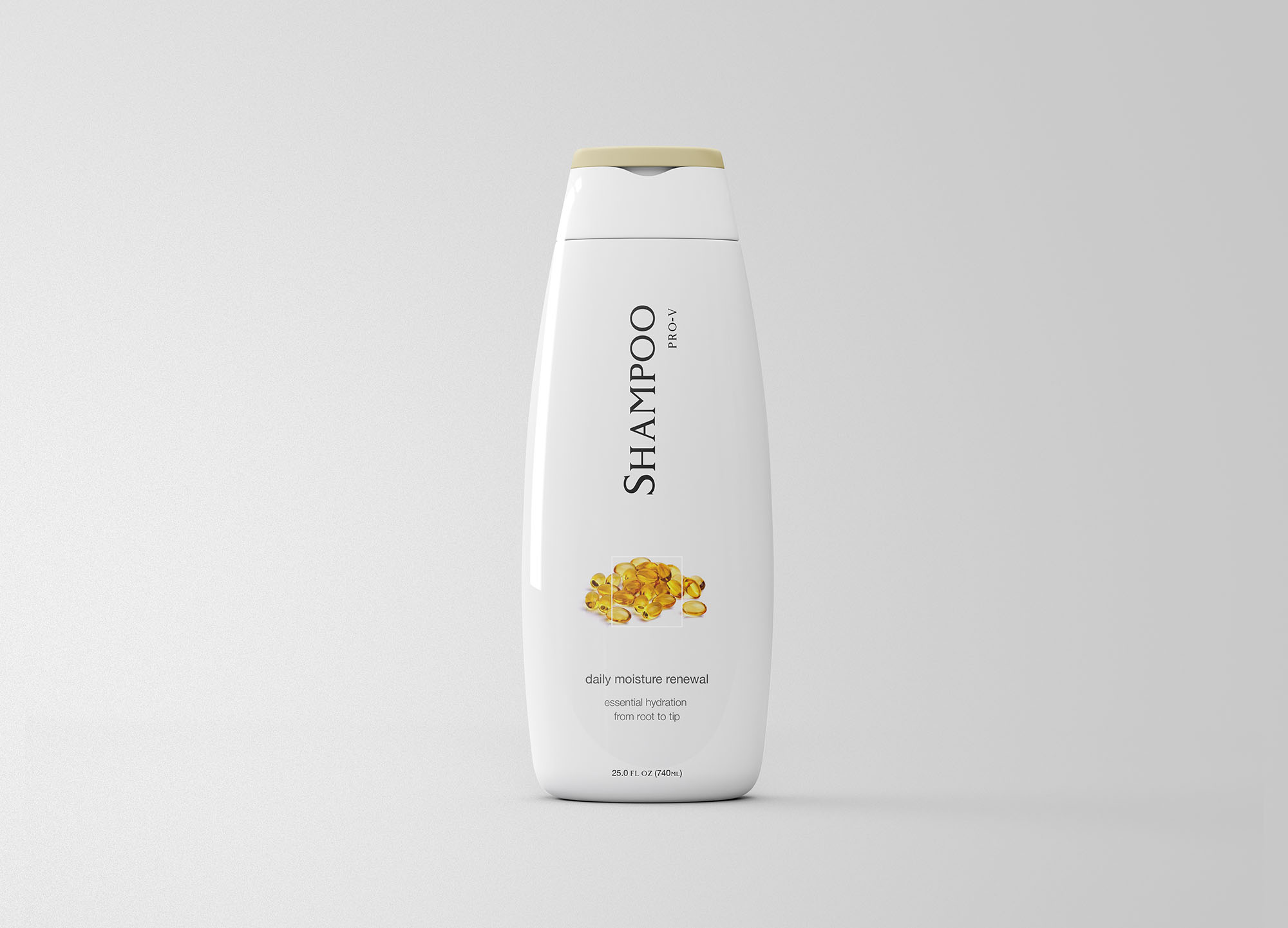 经典的洗发水瓶包装设计贴图展示模版 PSD Shampoo