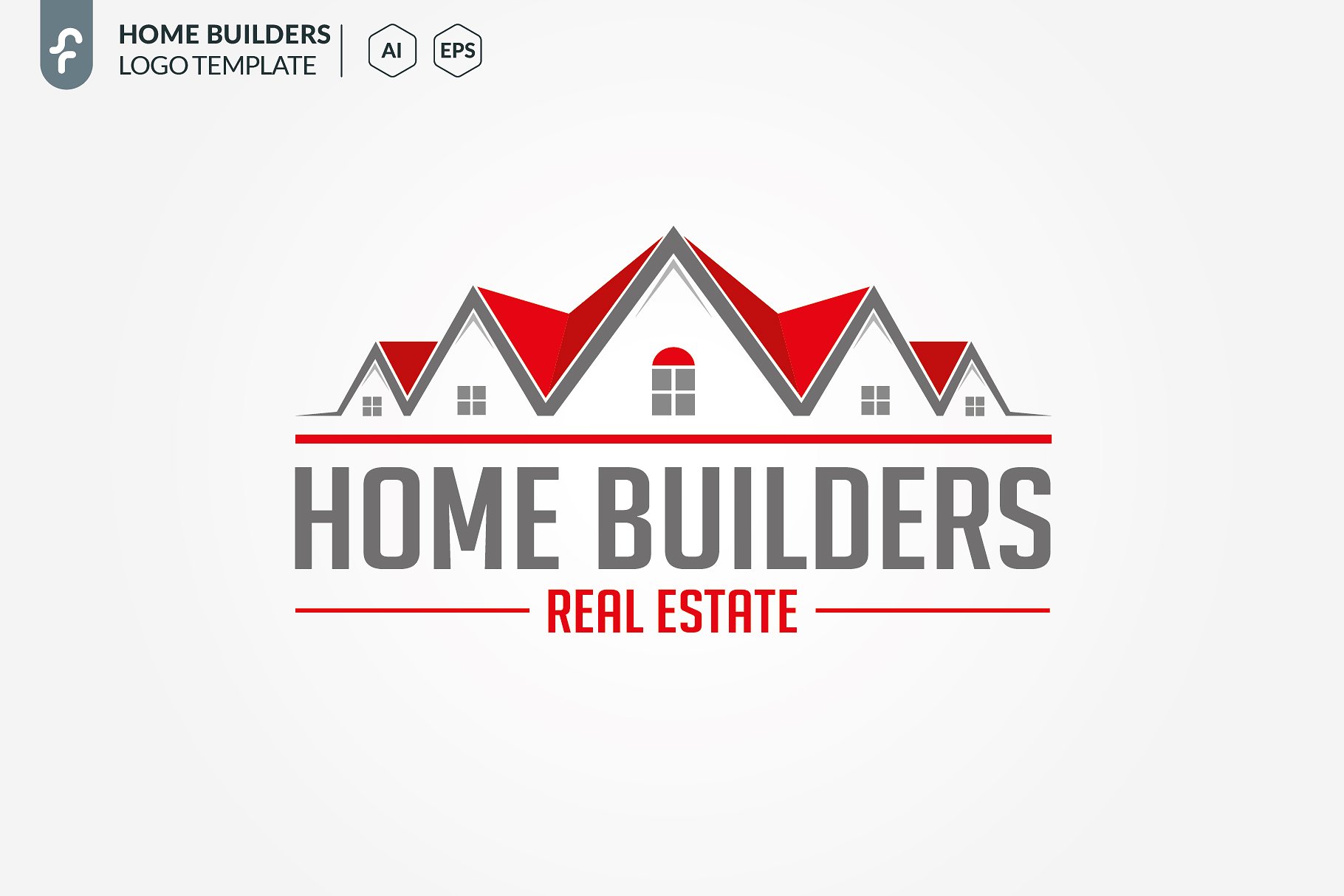 建筑主题标志Logo模板 Home-Builders-Log