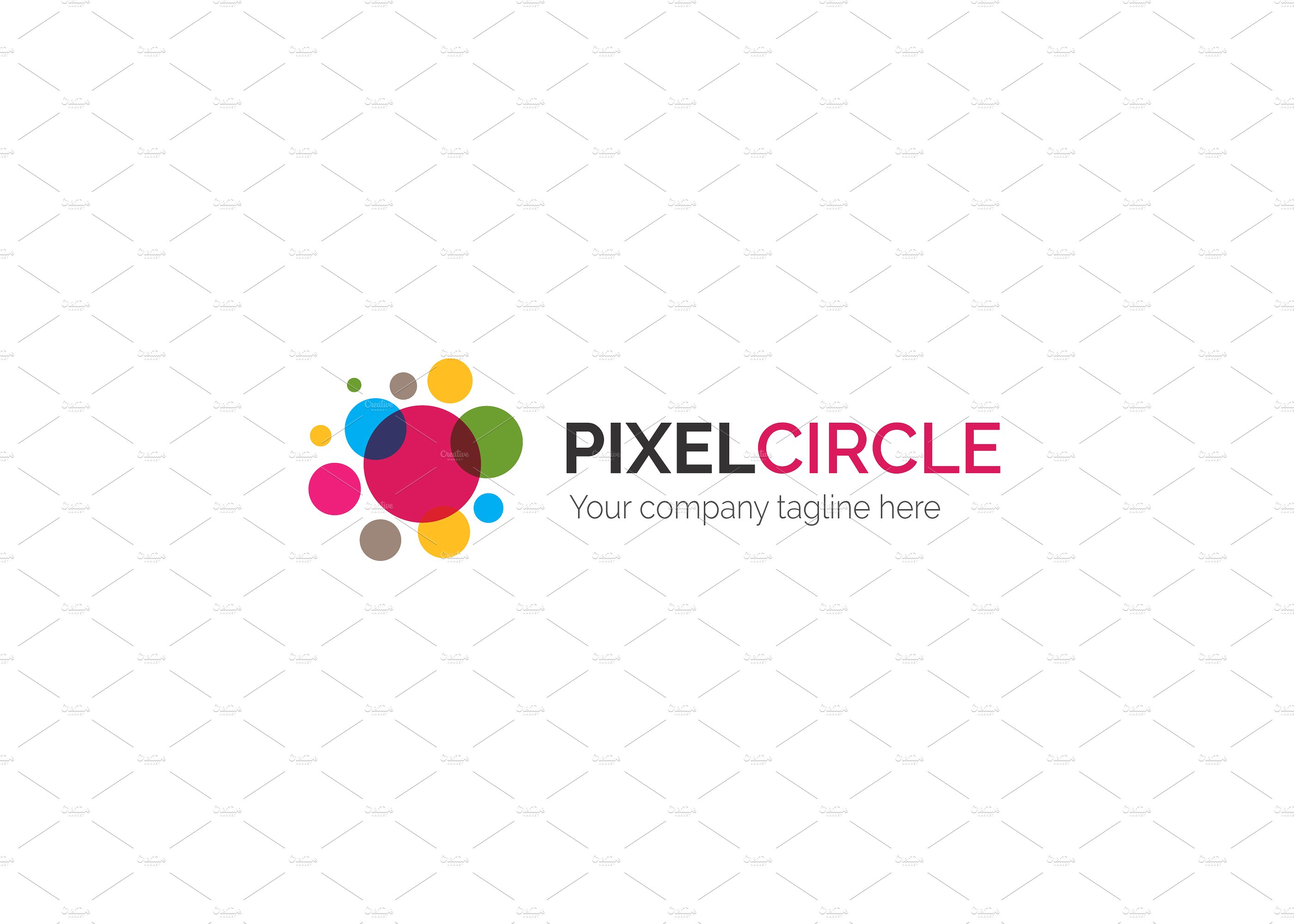 圆形图形标志Logo模板 Pixel-Circle-V2-L