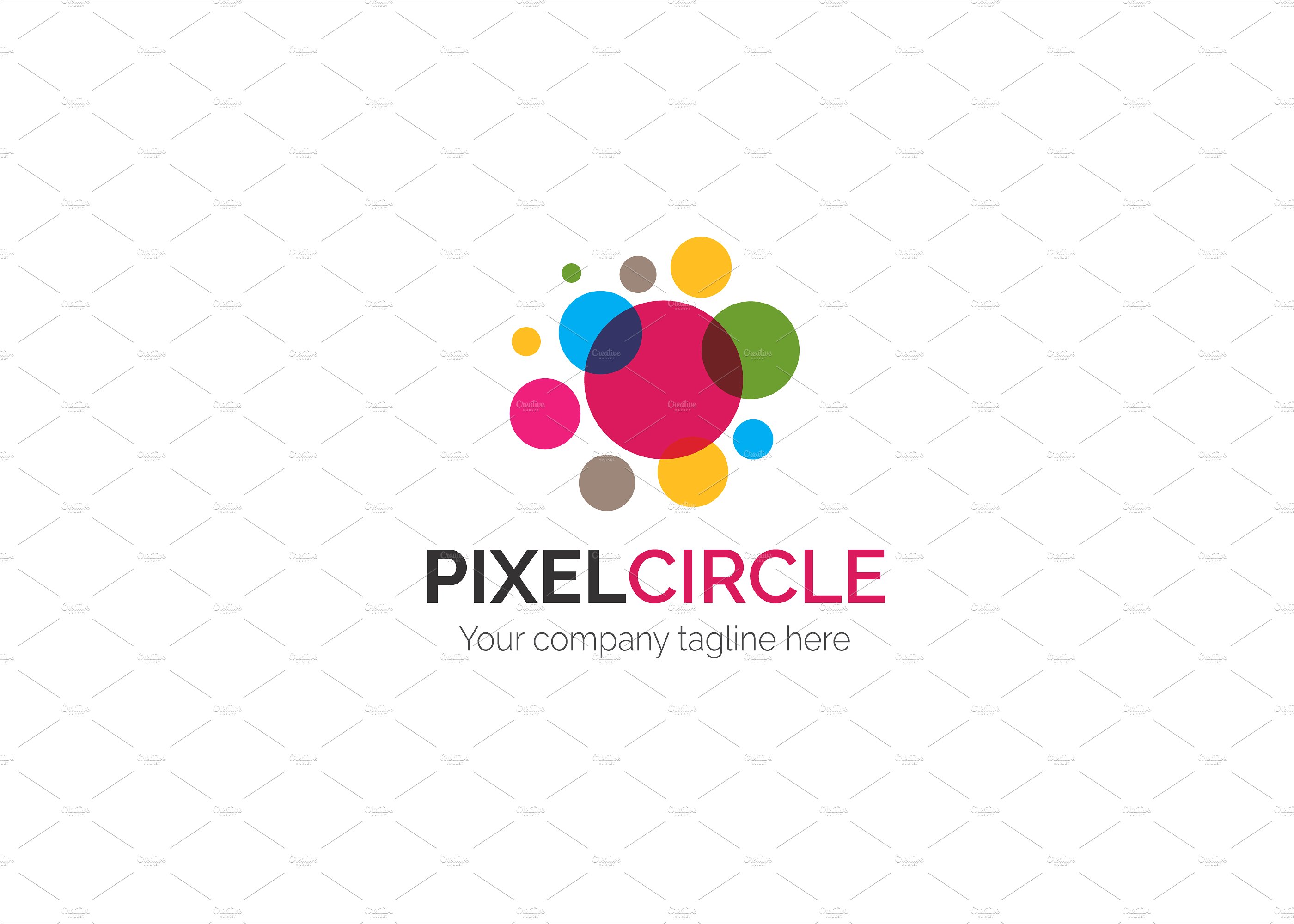 圆形图形标志Logo模板 Pixel-Circle-V2-L