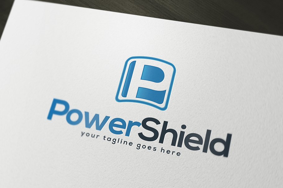 电源保护护盾主题Logo模板 Power-Shield-Lo