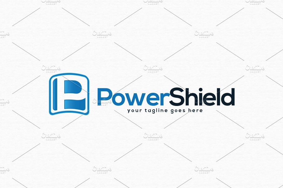 电源保护护盾主题Logo模板 Power-Shield-Lo