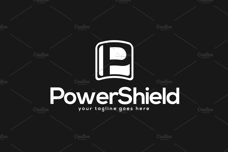 电源保护护盾主题Logo模板 Power-Shield-Lo