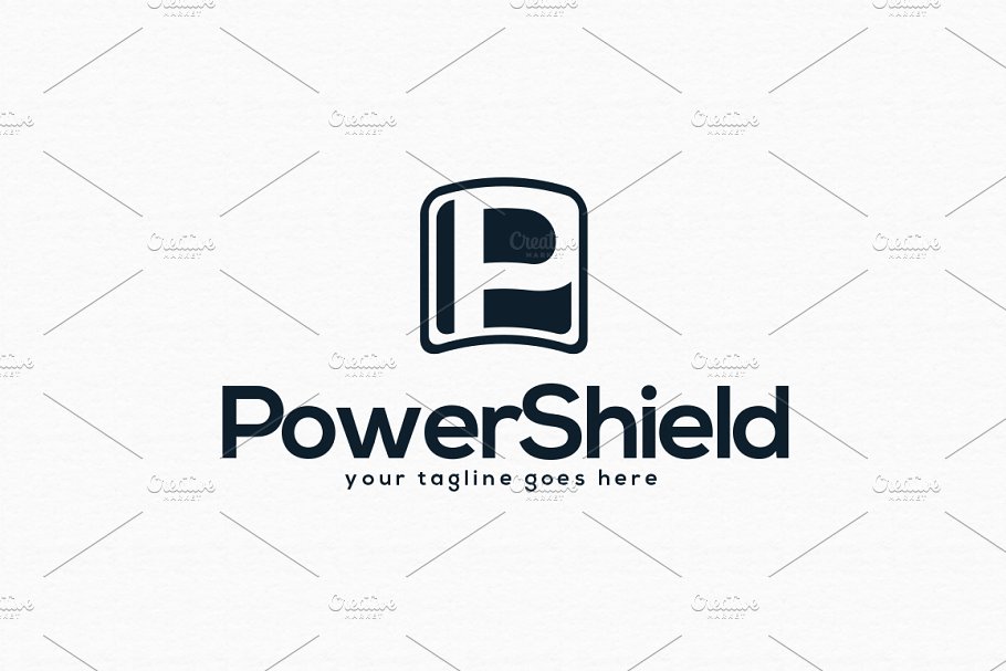 电源保护护盾主题Logo模板 Power-Shield-Lo