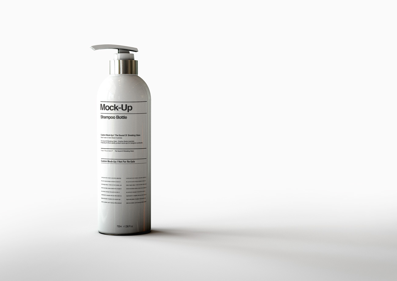 洗发水瓶包装设计贴图展示模版 Shampoo Bottle