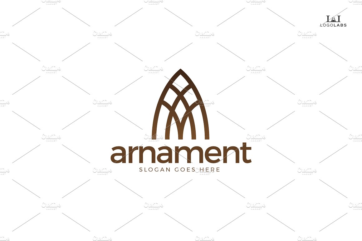 创意字母A标志Logo模板 Arnament-Classy-