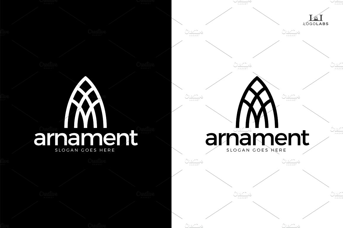 创意字母A标志Logo模板 Arnament-Classy-