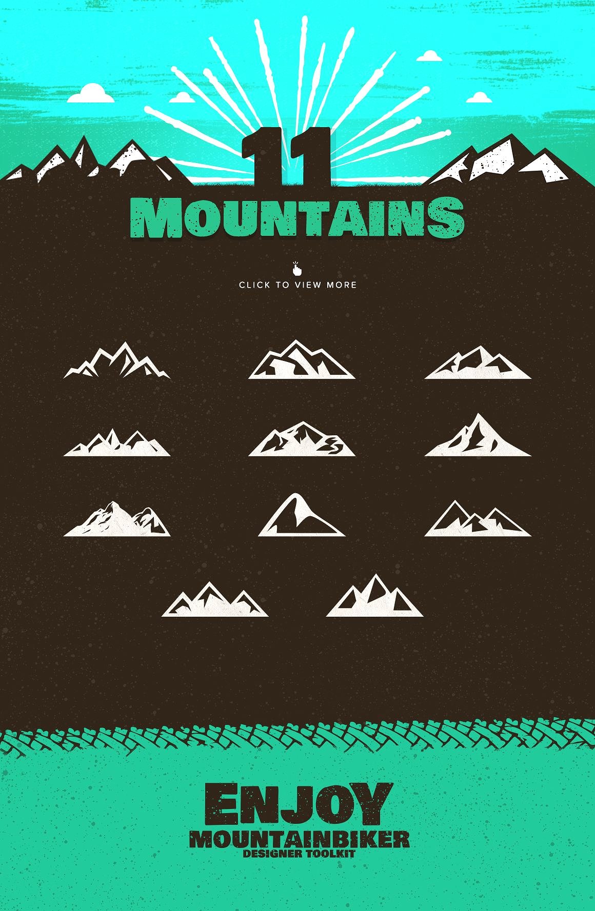 山地自行车极限运动品牌标志Logo模板 The-Mounta