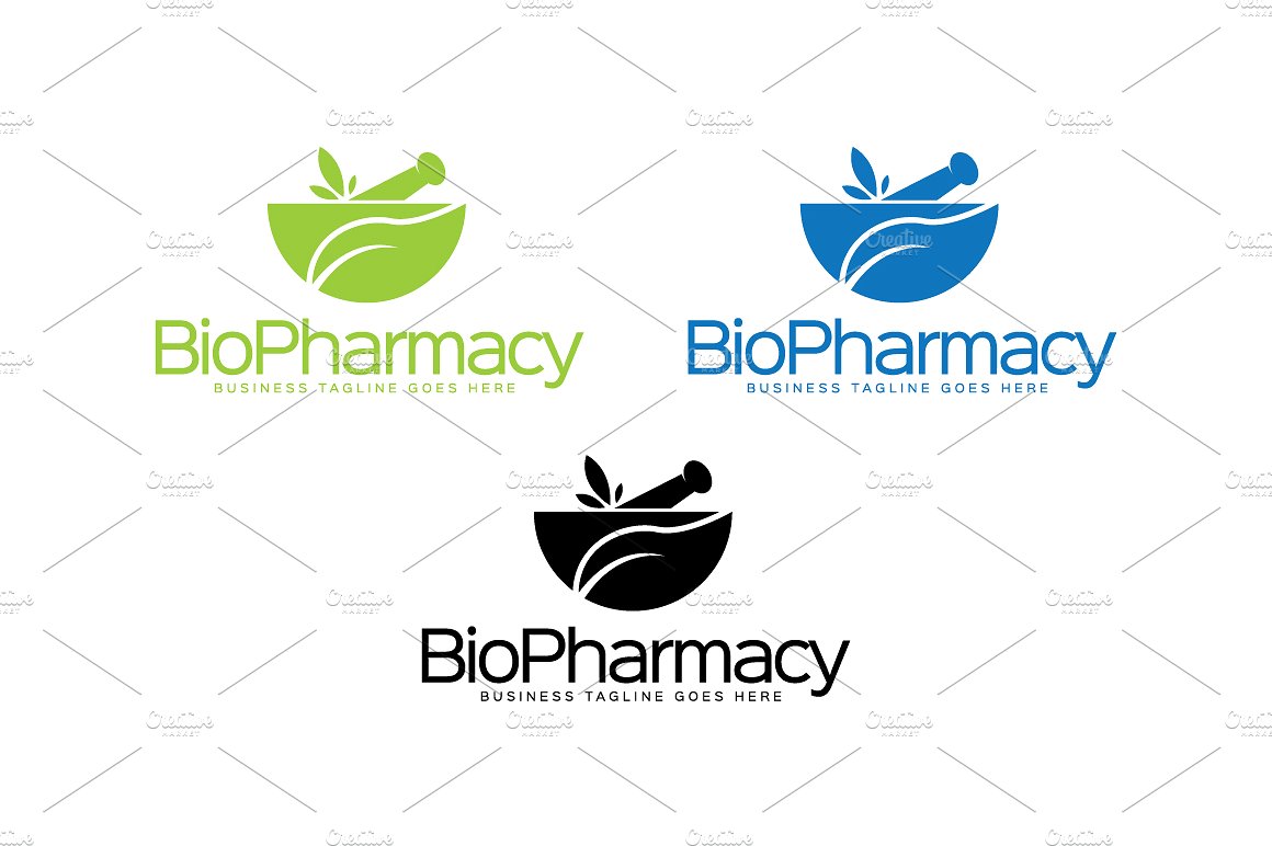 药房药剂制药主题标志Logo模板 Pharmacy-Logo