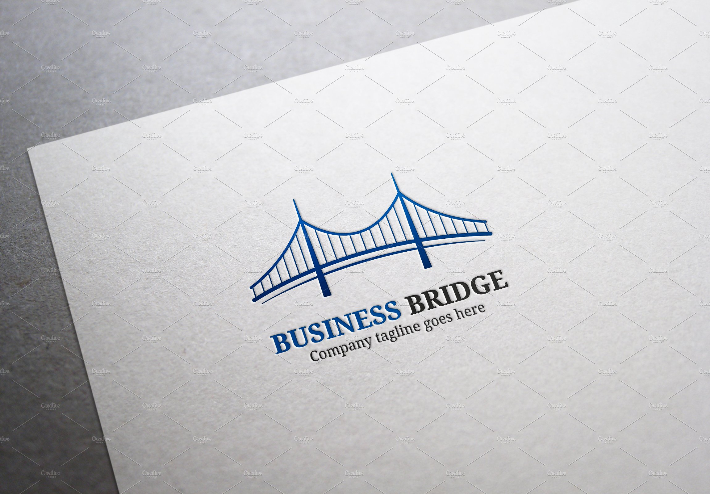 商业桥梁徽标logo设计模板 Business-Bridge