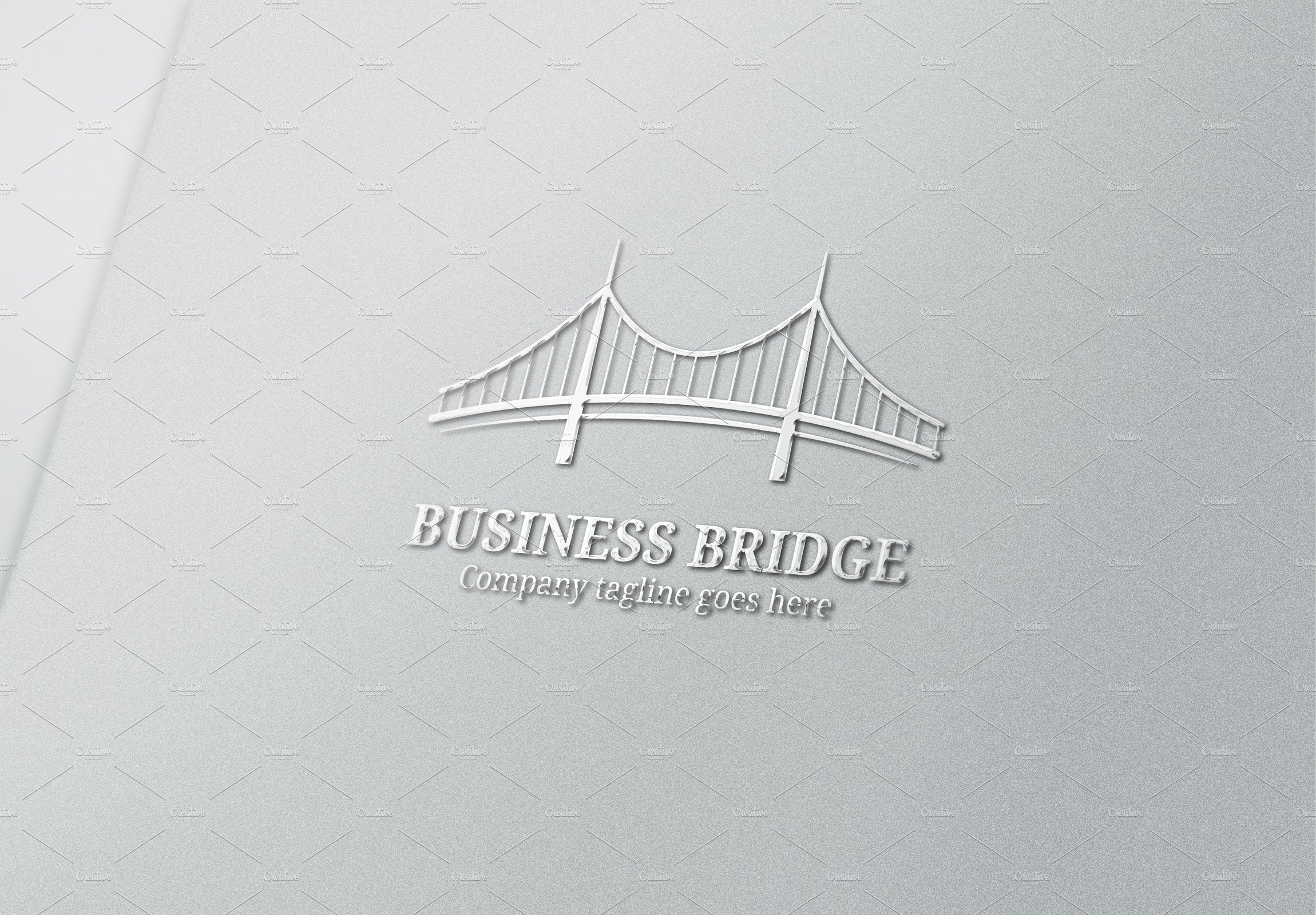 商业桥梁徽标logo设计模板 Business-Bridge