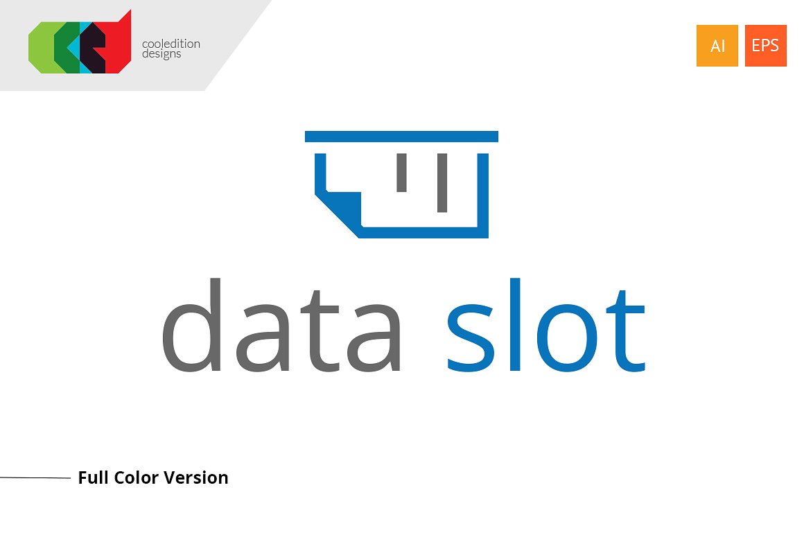 数据网络主题徽标Logo模板 Data-Slot-Logo-